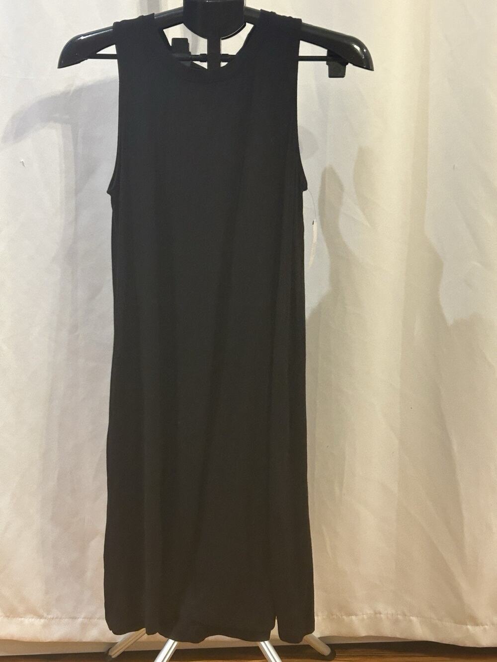 NWT Time and Tru Black Sleeveless Knit Dress size M
